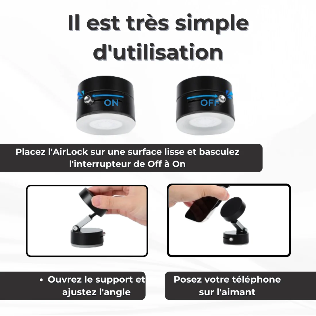 AirLock™ – Support téléphone à ventouse d’une stabilité inégalée - Image 2