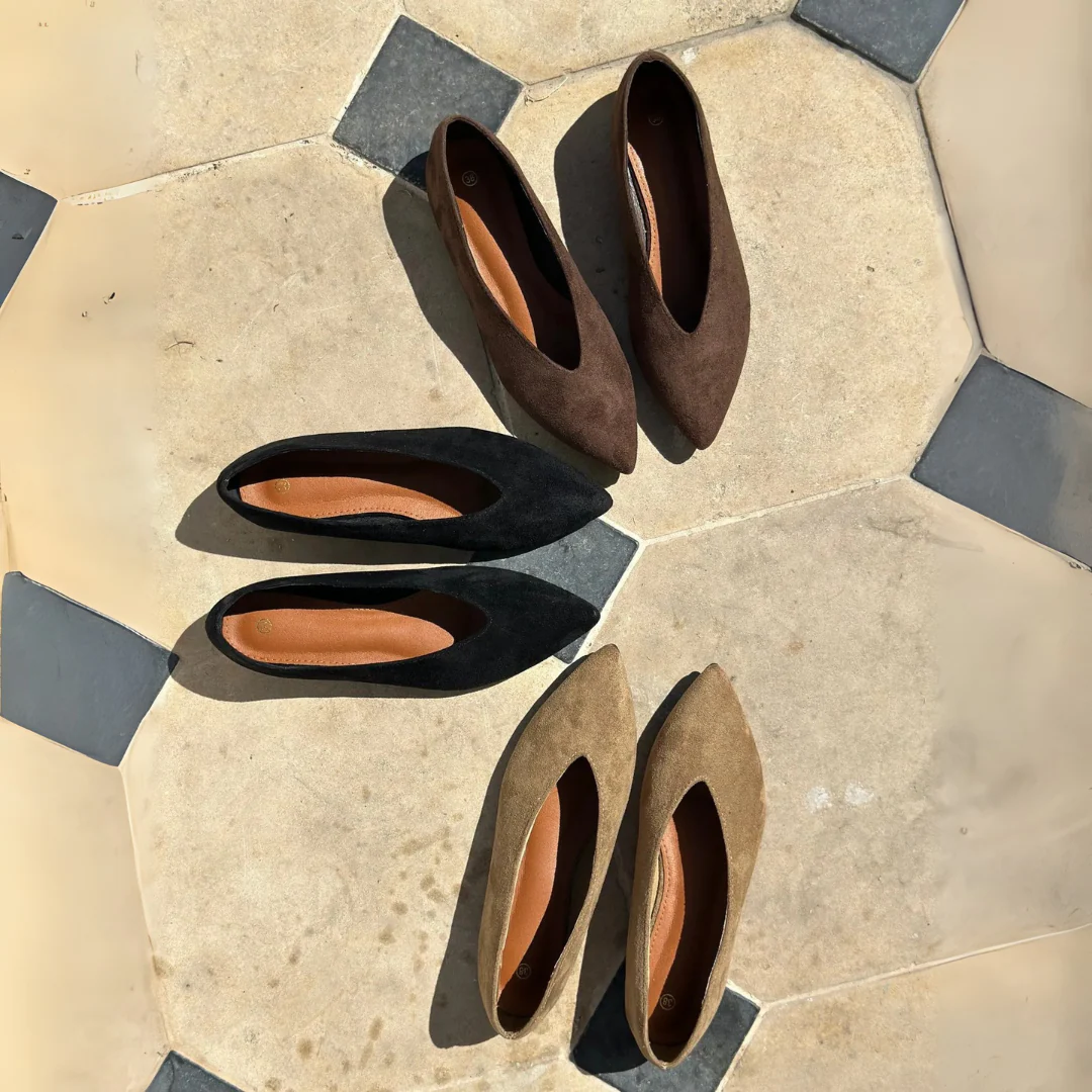 Élégantes ballerines en daim - Image 6