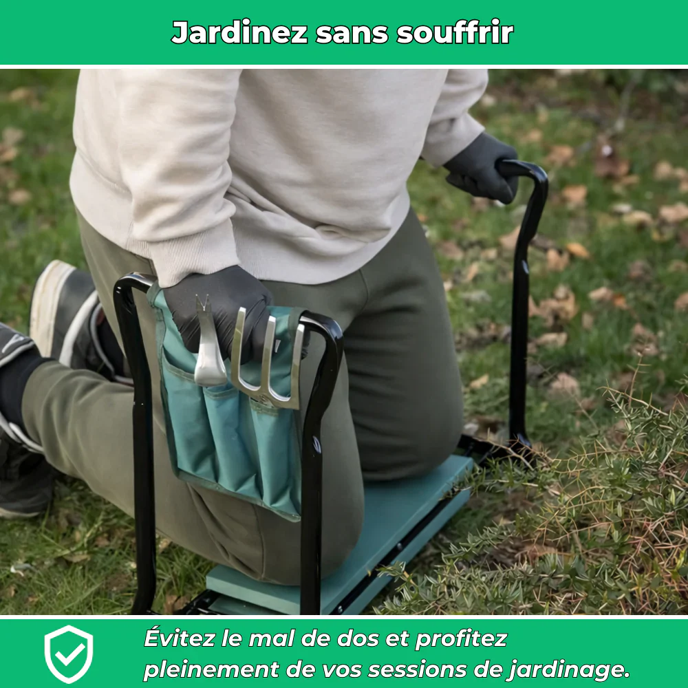 Banc de Jardinage 2-en-1 Confort et Praticité - Image 2
