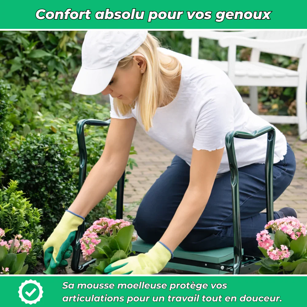 Banc de Jardinage 2-en-1 Confort et Praticité - Image 4