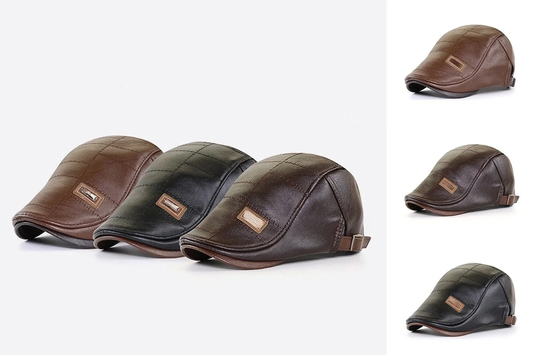 Nouveau béret en cuir tendance - Image 11