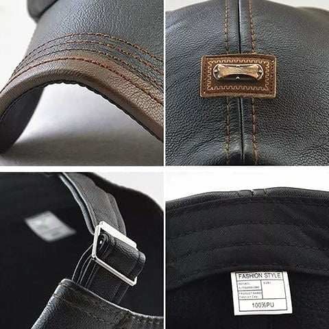 Nouveau béret en cuir tendance - Image 2