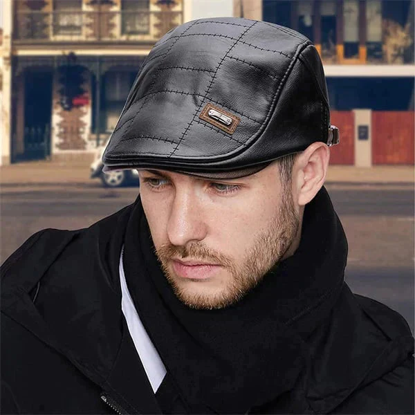 Nouveau béret en cuir tendance - Image 4