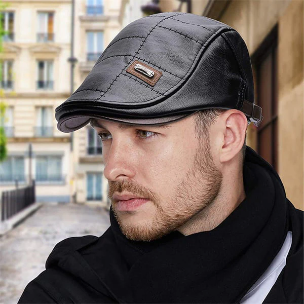 Nouveau béret en cuir tendance - Image 5