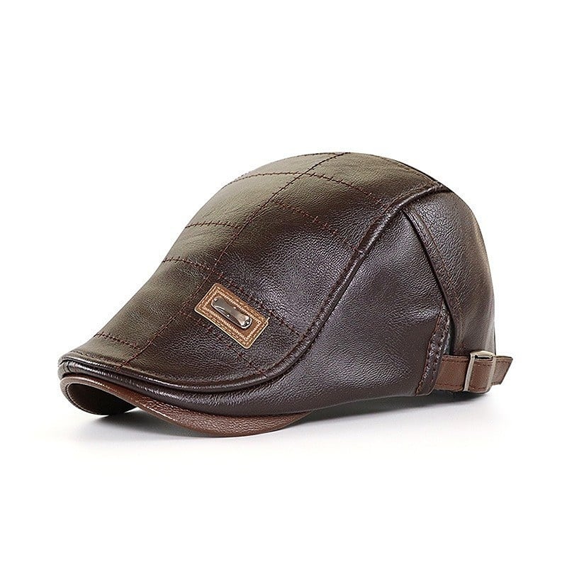 Nouveau béret en cuir tendance - Image 6