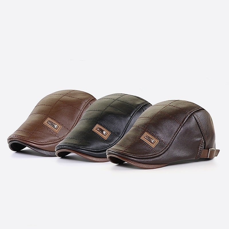 Nouveau béret en cuir tendance - Image 7