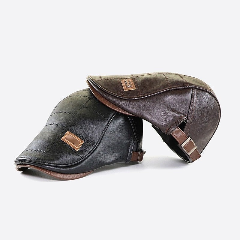 Nouveau béret en cuir tendance - Image 9