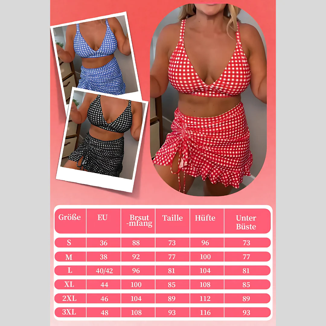 Bikini deux pièces à motif à carreaux - Image 2