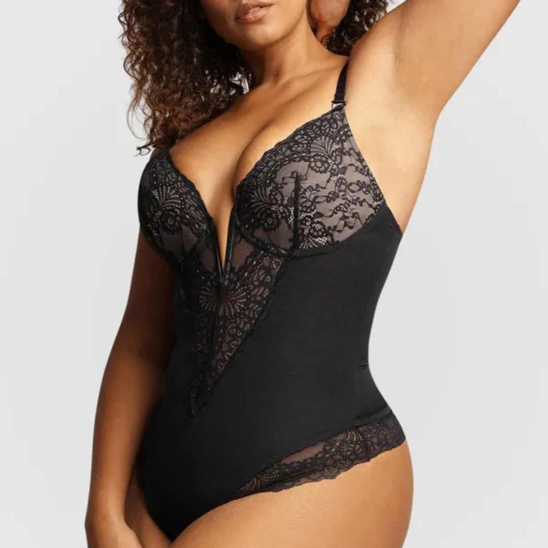 Body gainant en dentelle noire - Image 3