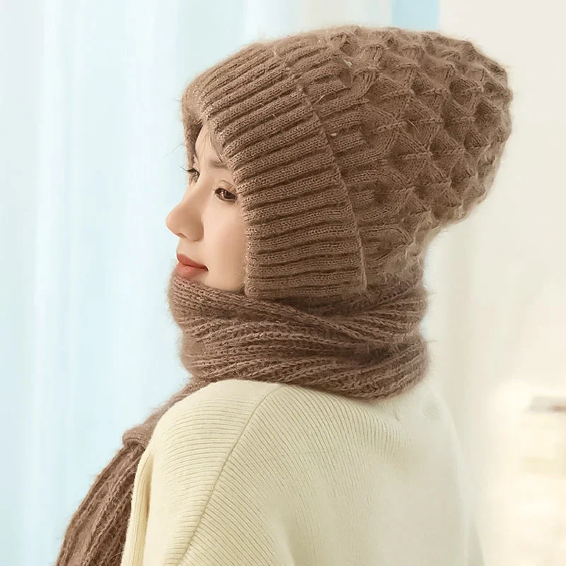 Bonnet et écharpe coupe-vent doublés avec protection auditive - Image 2