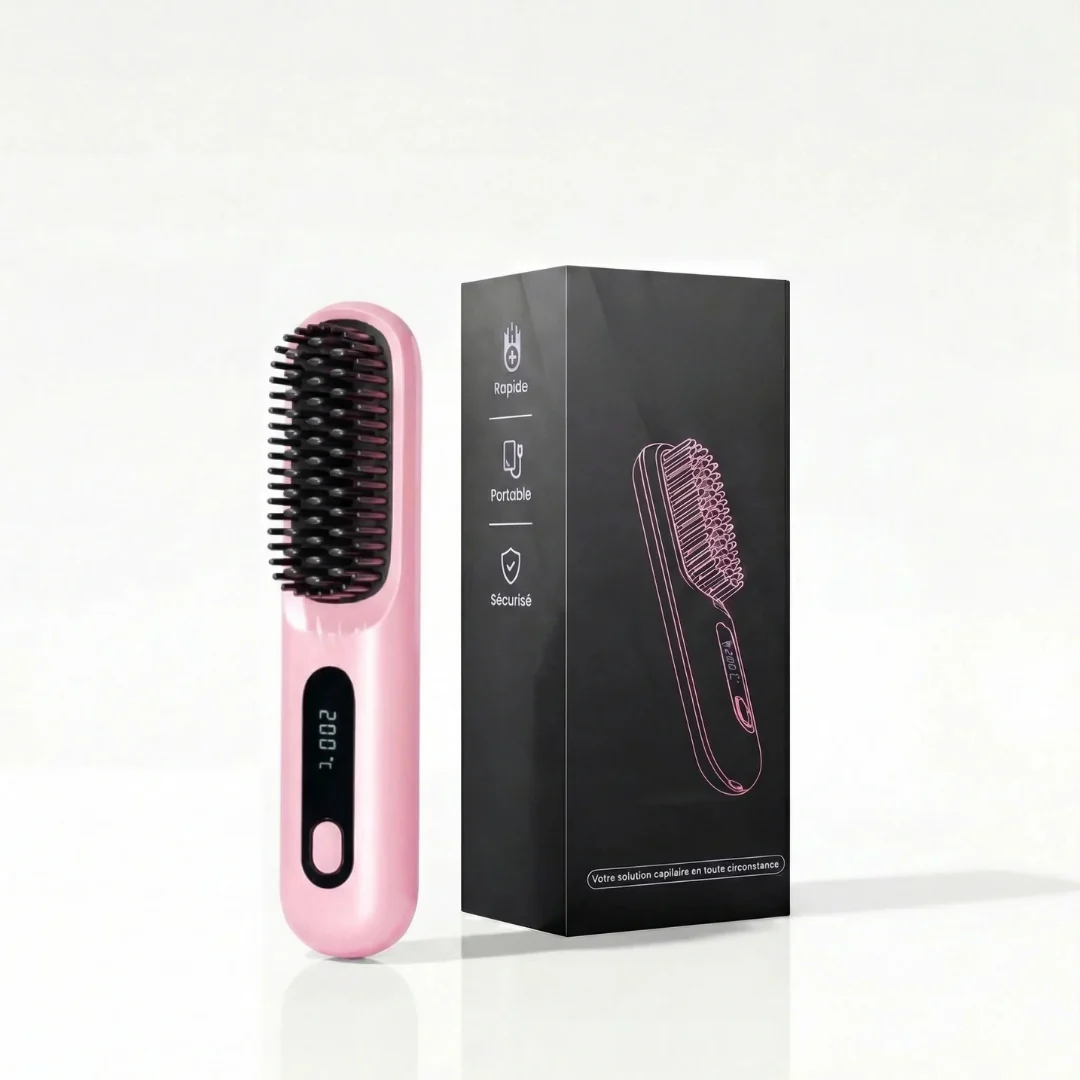 Brosse coiffante chauffante céramique cheveux courts - Image 9