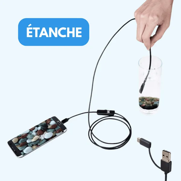 Caméra endoscopique HD étanche avec câble flexible - Image 5