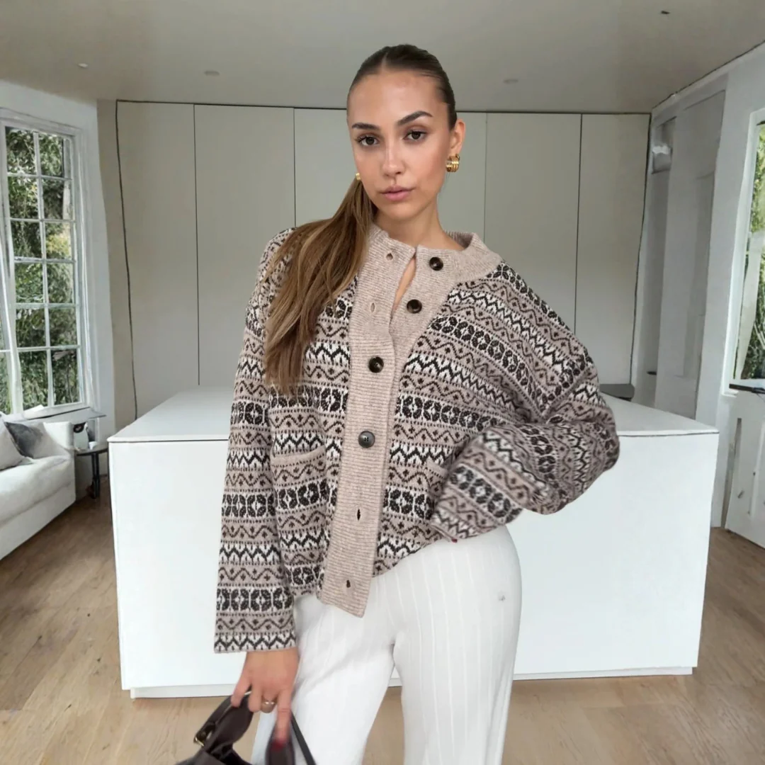Cardigan d’hiver à motifs
