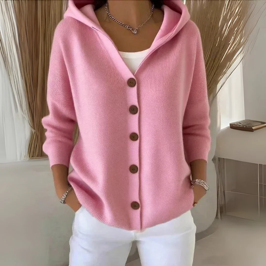 Cardigan en maille avec capuche