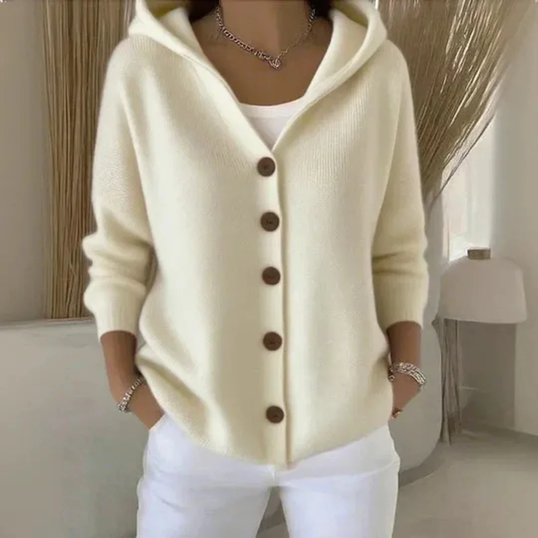 Cardigan en maille avec capuche - Image 2