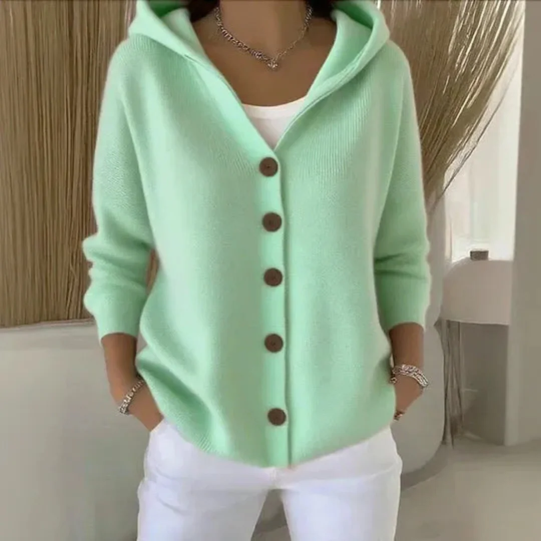Cardigan en maille avec capuche - Image 3