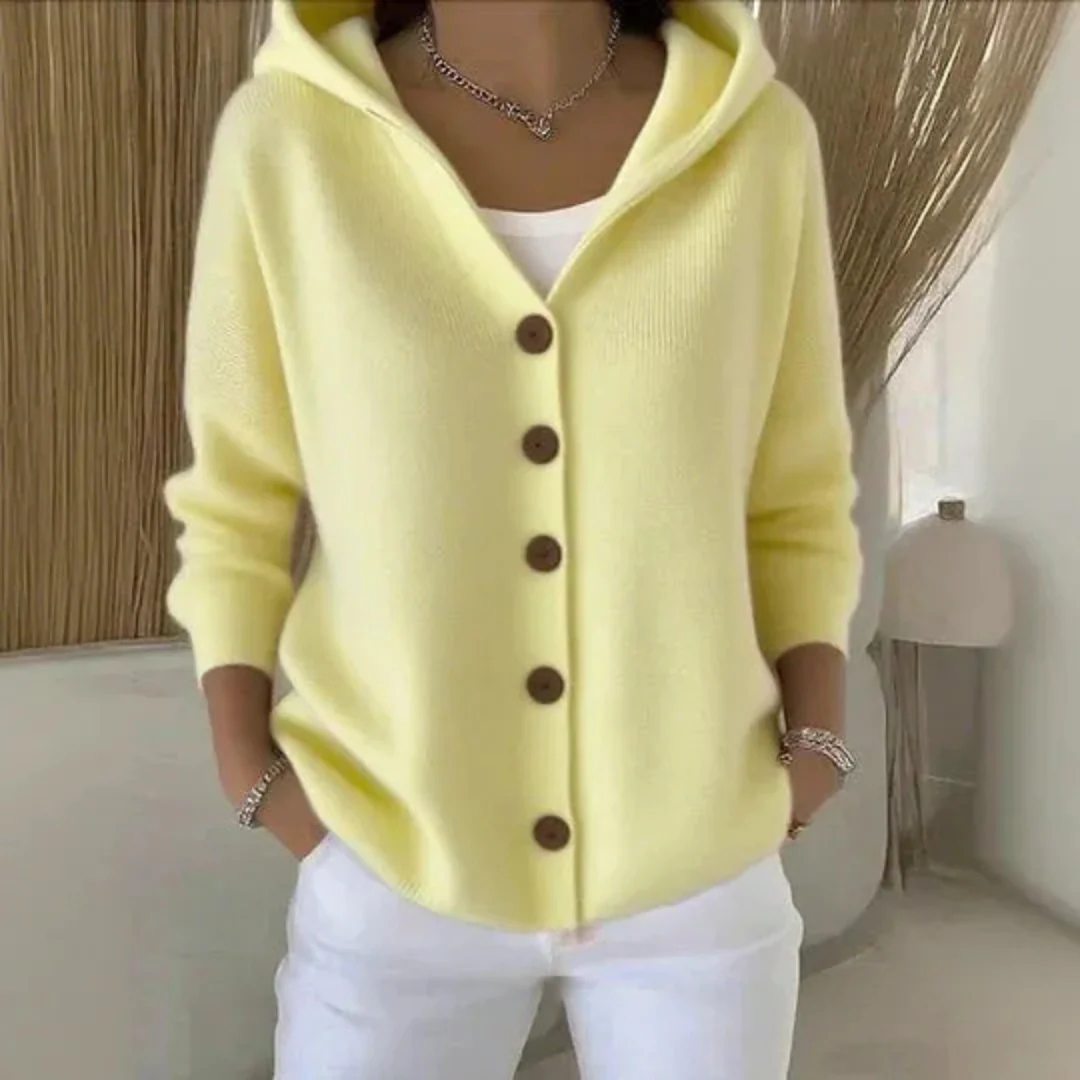 Cardigan en maille avec capuche - Image 4