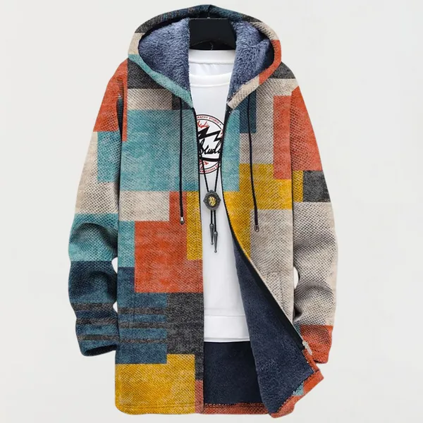 Cardigan patchwork à capuche - Image 2