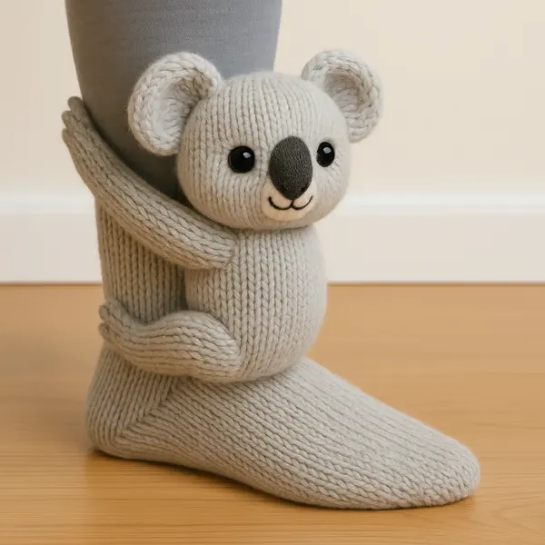 Chaussettes peluche animaux - Image 10