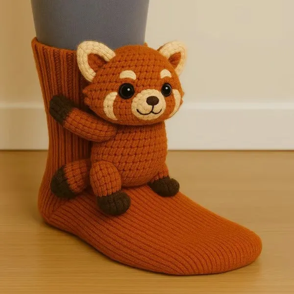 Chaussettes peluche animaux - Image 12