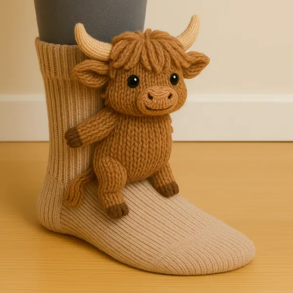 Chaussettes peluche animaux - Image 3