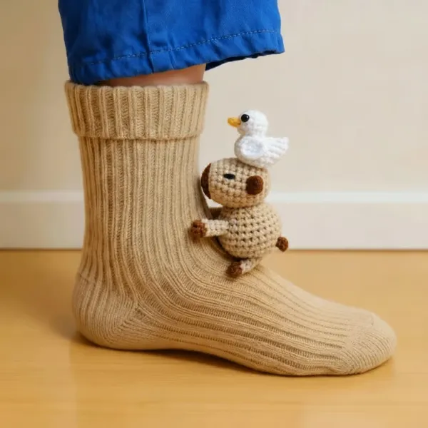 Chaussettes peluche animaux - Image 8
