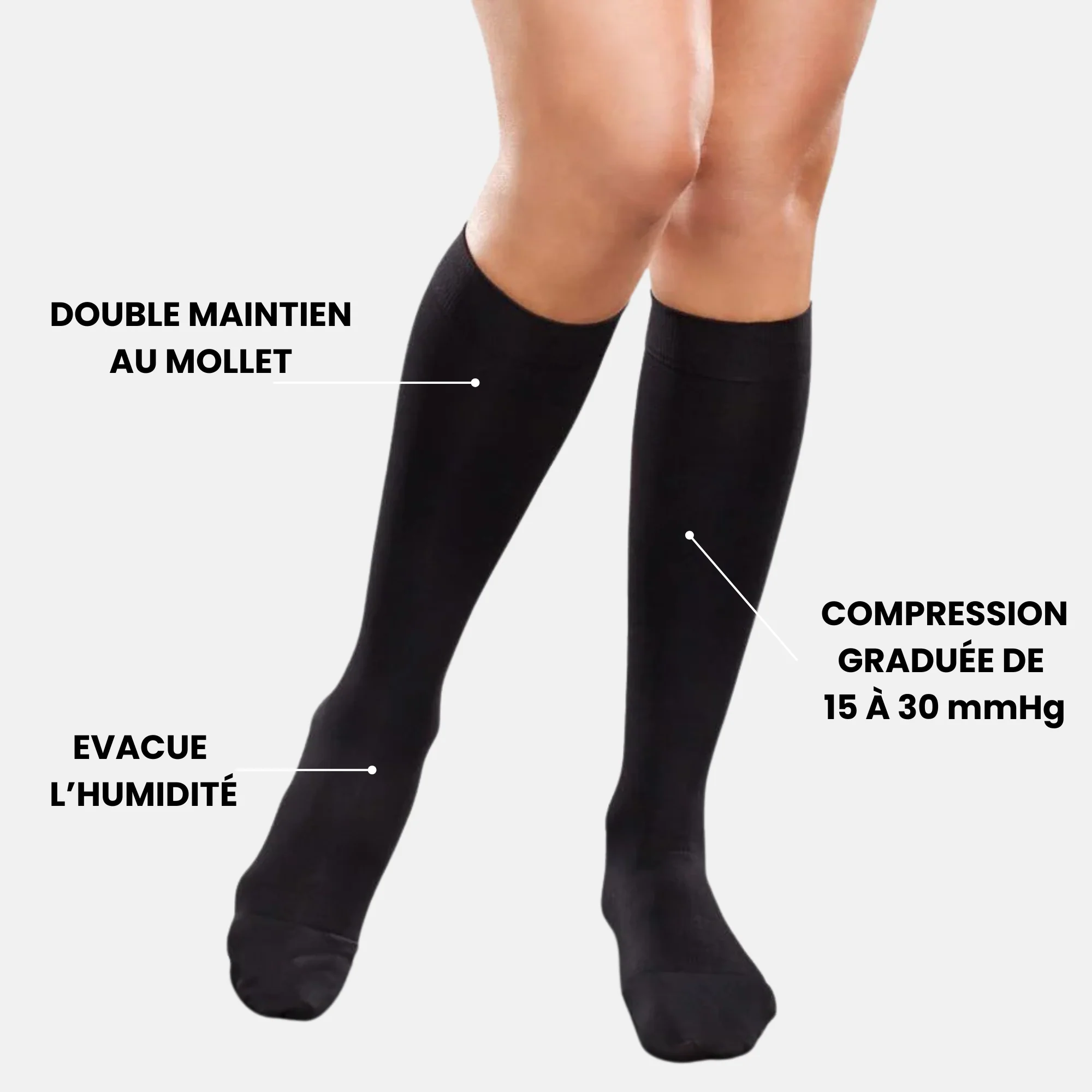 Bas de contention unisexe - Image 3