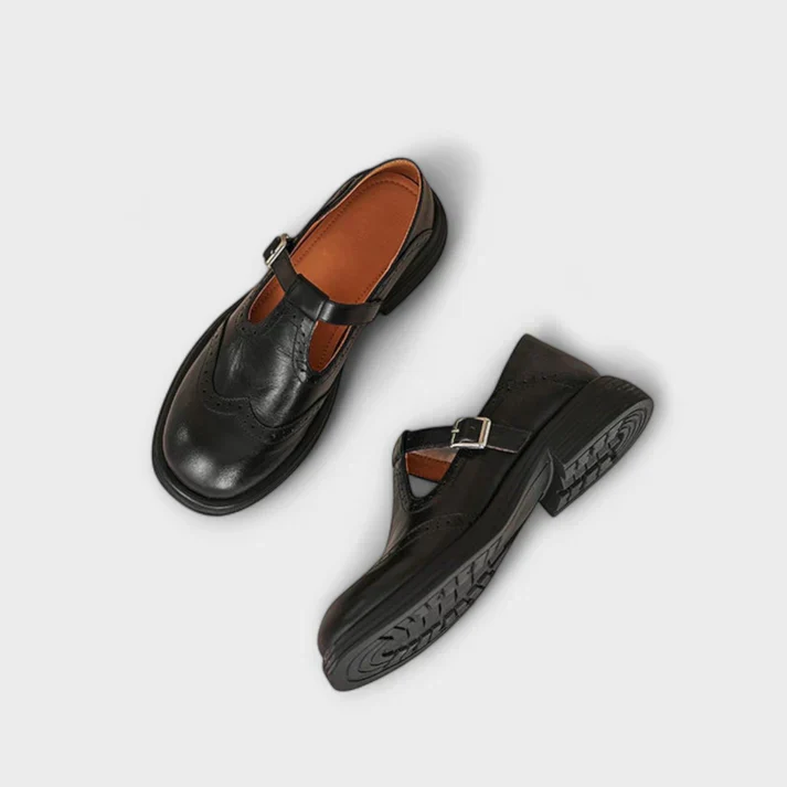 Chaussures confortables en cuir pour femme avec fermeture velcro - Image 6