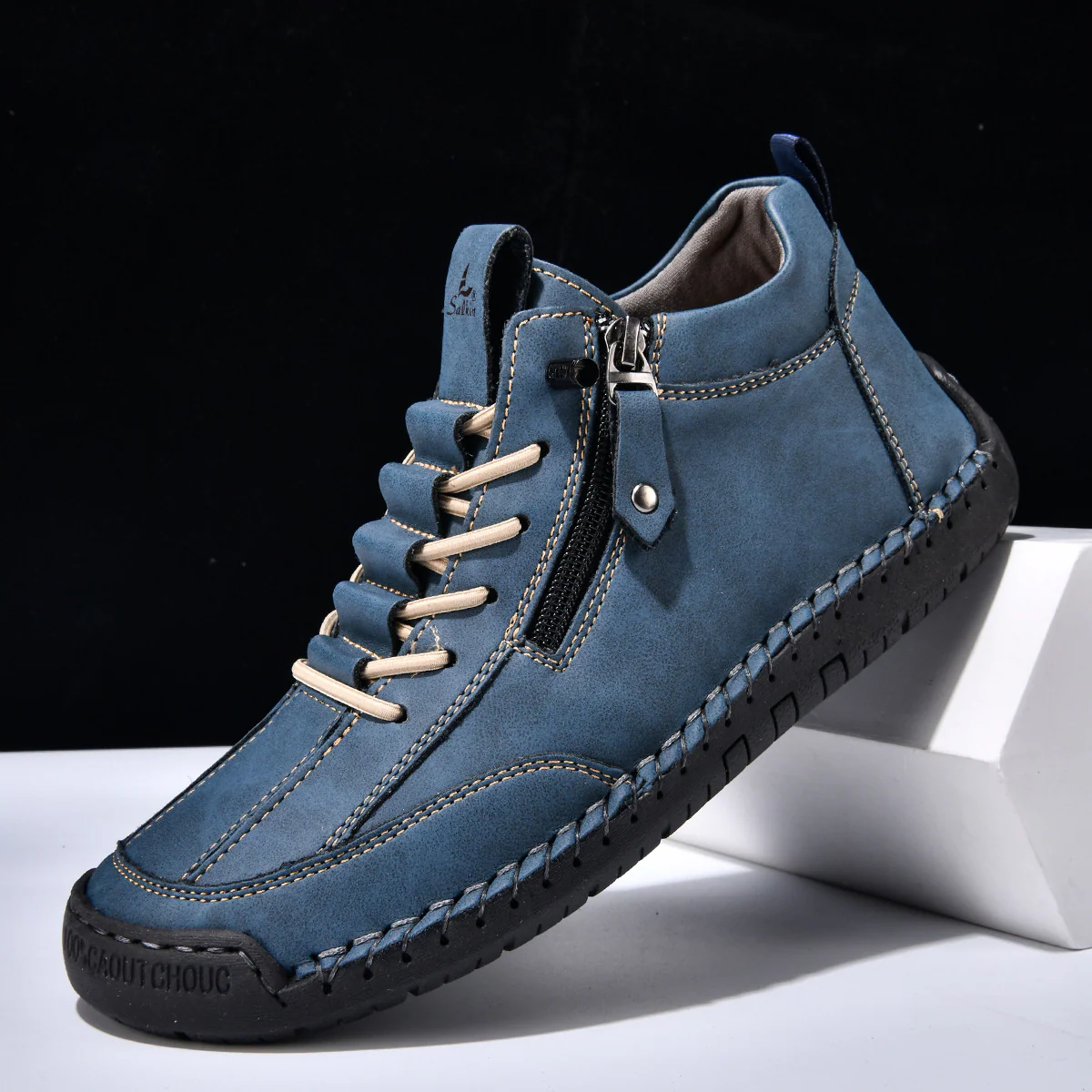 Chaussures en Nubuk avec Zip pour Homme