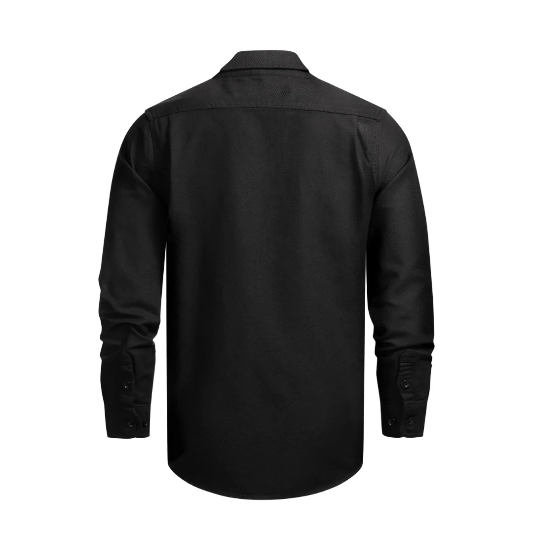 Chemise en flanelle noire pour homme - Image 6