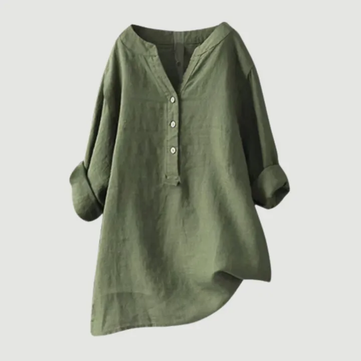 Chemise légère en lin avec boutons - Image 2