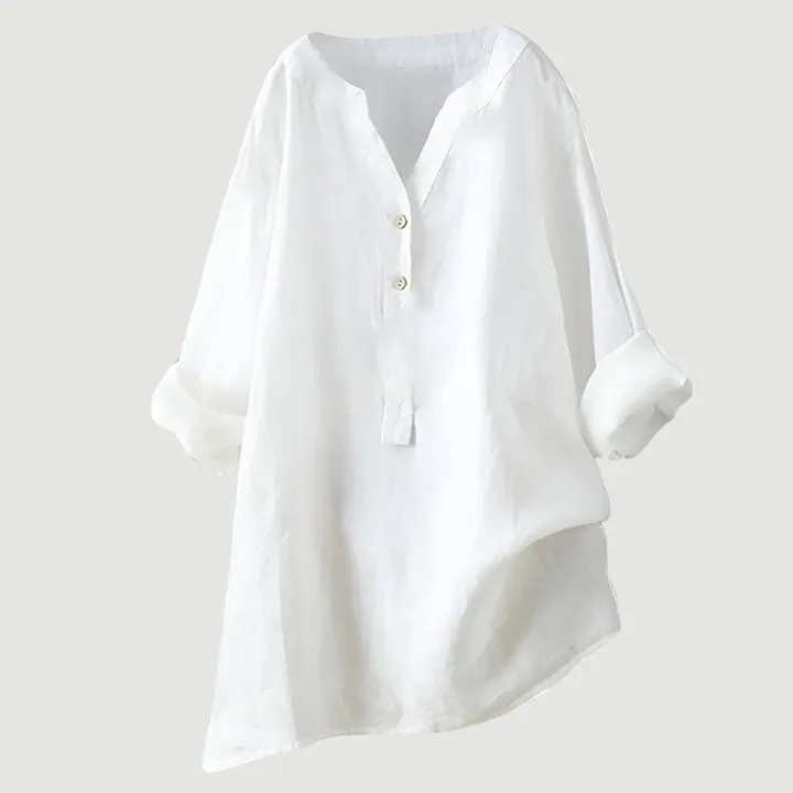 Chemise légère en lin avec boutons - Image 4