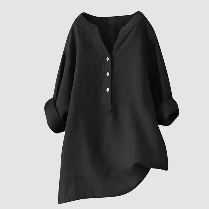 Chemise légère en lin avec boutons - Image 5