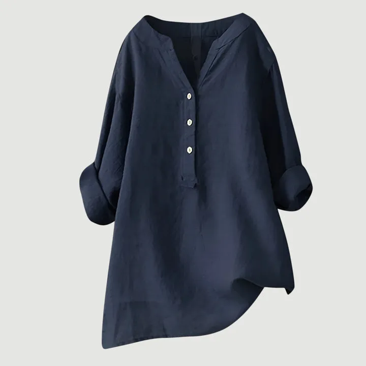 Chemise légère en lin avec boutons - Image 8