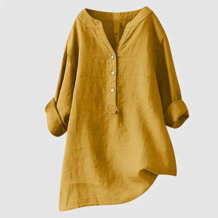 Chemise légère en lin avec boutons - Image 9