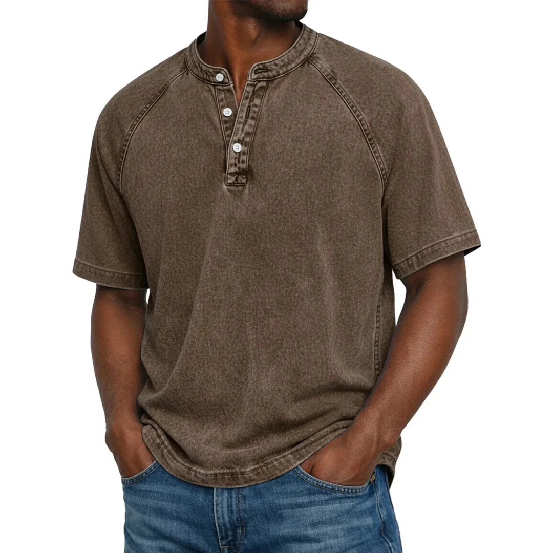 Chemise homme vintage à boutons - Image 8
