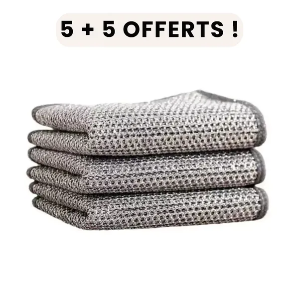 Chiffons de nettoyage inox réutilisables