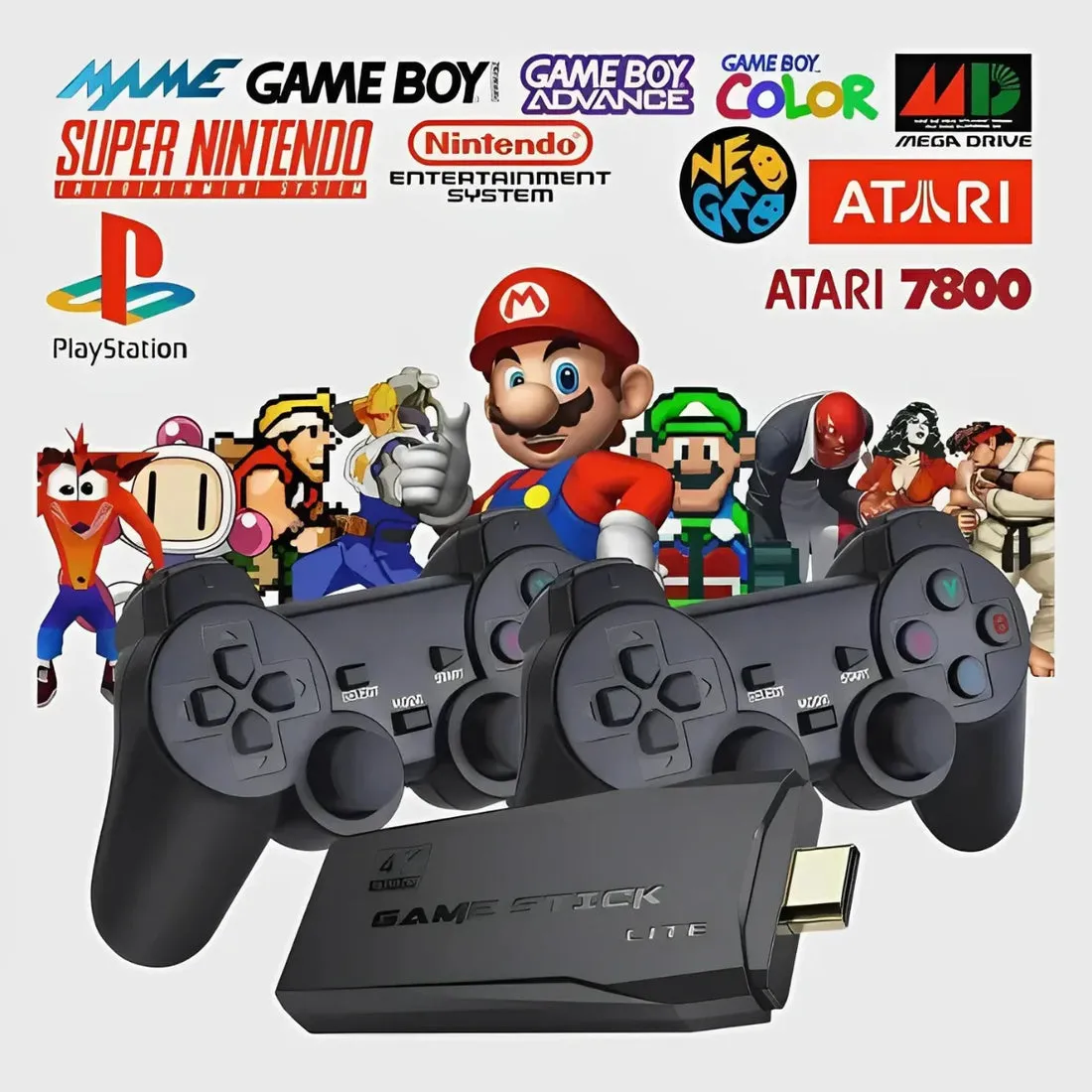 Console rétro HDMI – 30 000 jeux intégrés et 2 manettes sans fil - Image 2