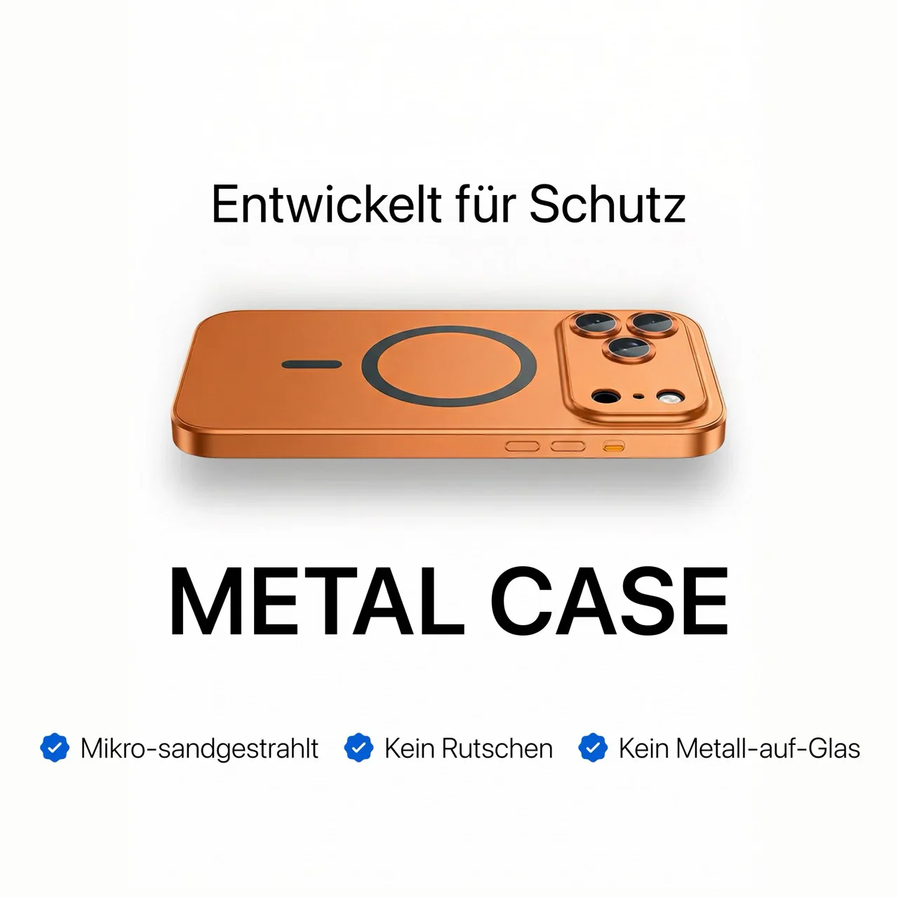 Coque métallique compatible iPhone® avec protection caméra - Image 2