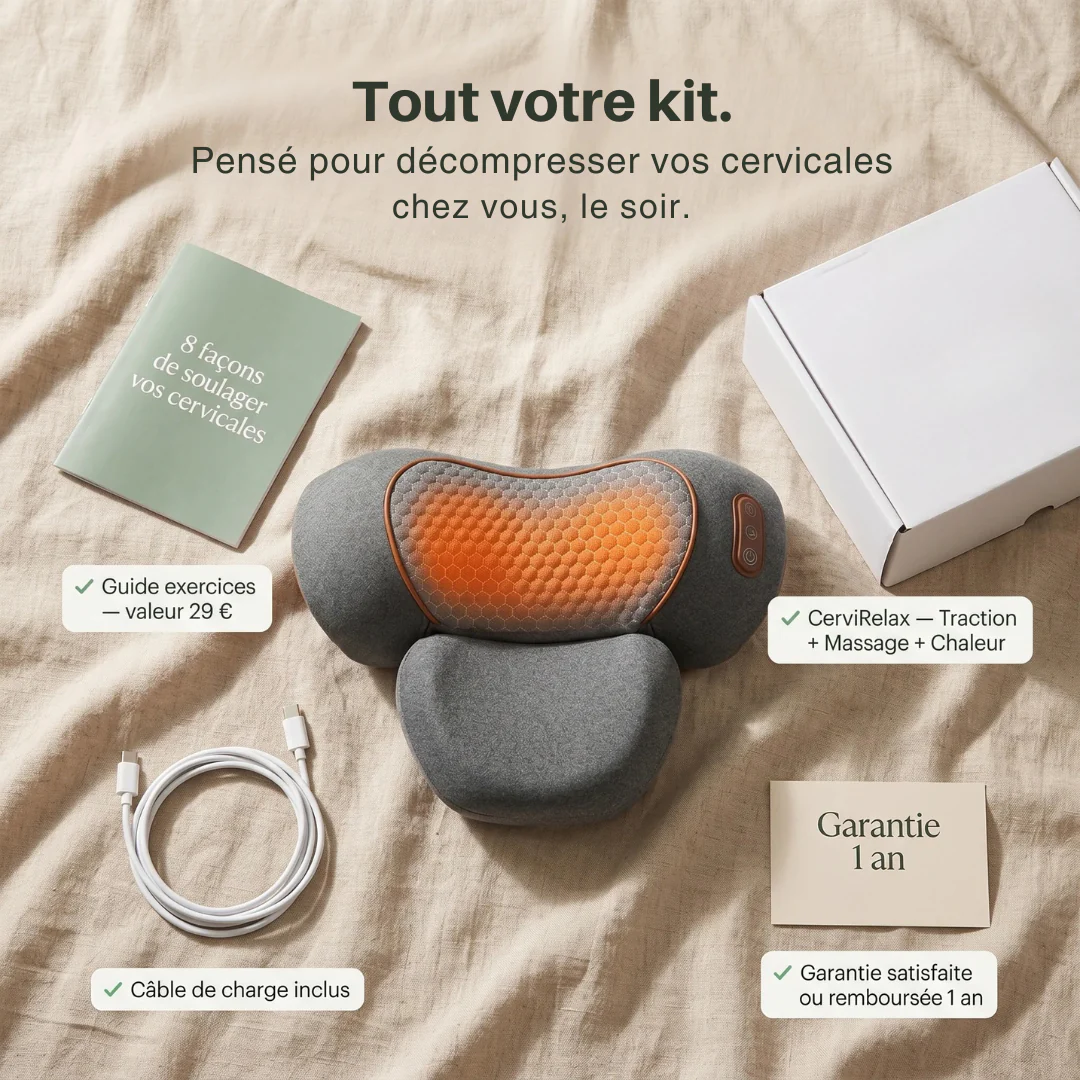 Coussin cervical chauffant de massage - Image 10
