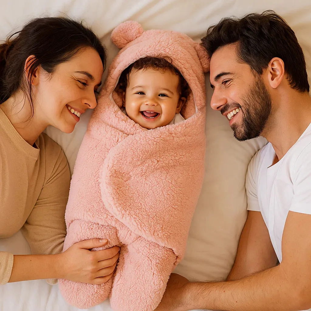 Couverture pour bébé toute douce au design d’ours