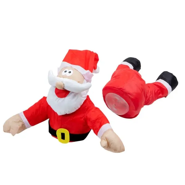Décorations de Noël Père Noël et Renne écrasés