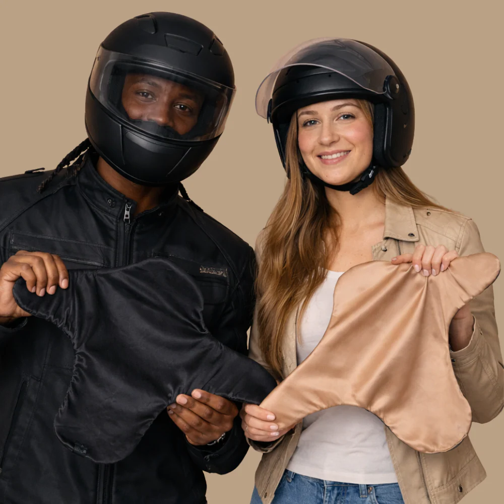 Doublure en satin pour casque de moto - Image 2