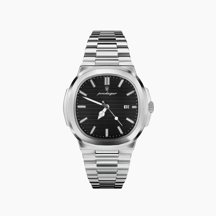 Montre-bracelet en acier inoxydable avec cadran vert – 41mm - Image 4