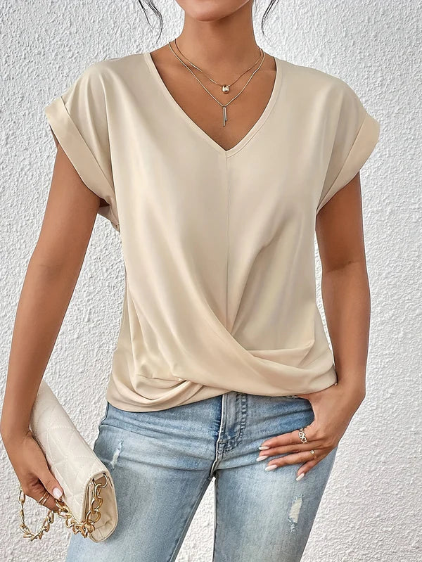 Éloïse™ | T-shirt Col Cœur Décontracté - Image 3
