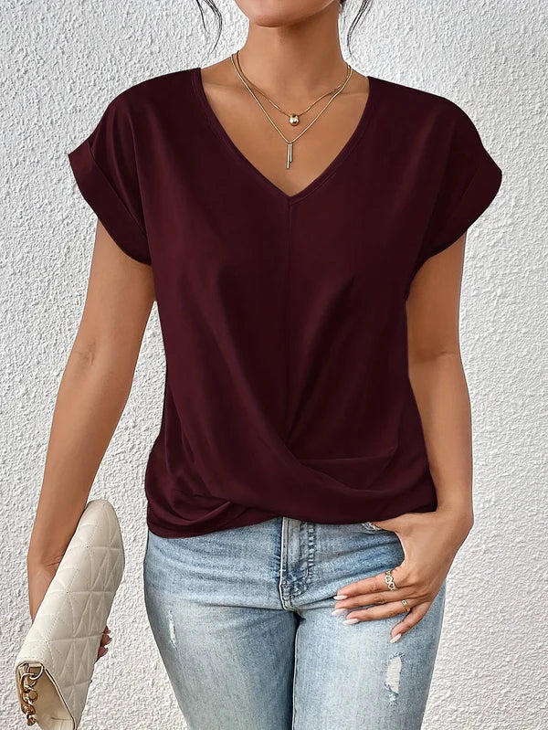 Éloïse™ | T-shirt Col Cœur Décontracté - Image 4