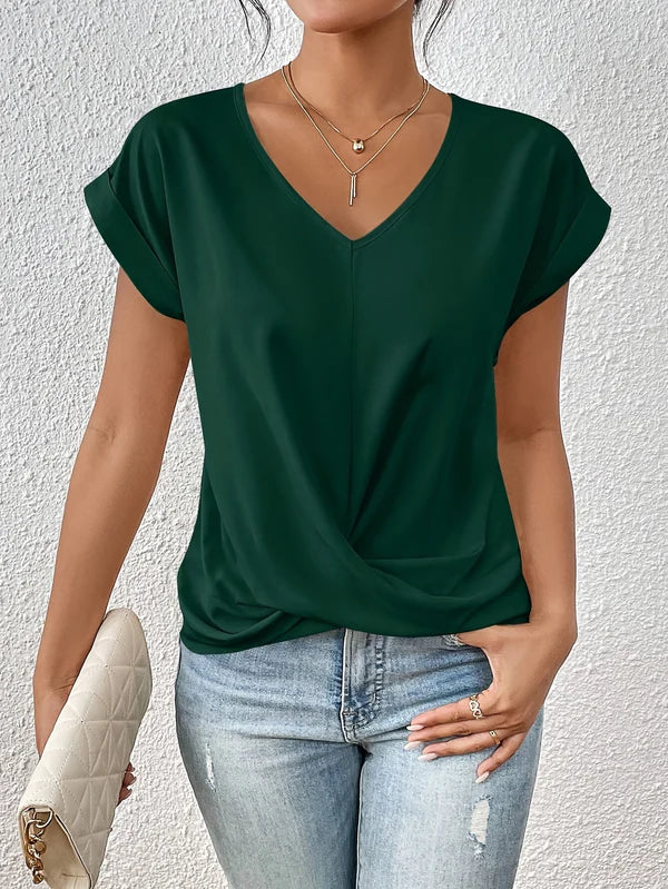 Éloïse™ | T-shirt Col Cœur Décontracté - Image 5