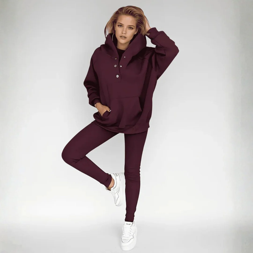 Ensemble Confortable | Sweat À Capuche, Gilet et Pantalon - Image 5