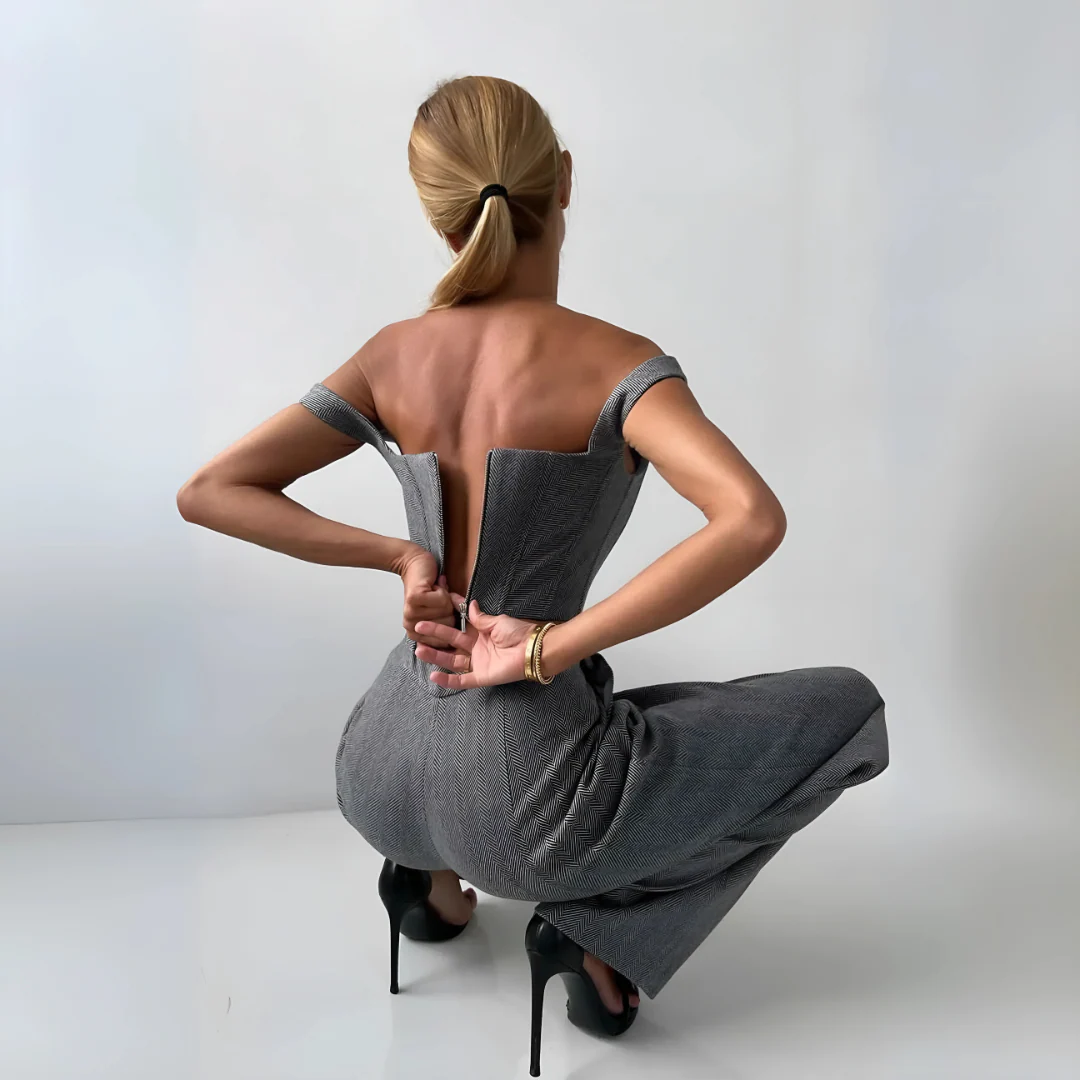 Ensemble élégant 3 pièces pour femme avec blazer et pantalon - Image 3
