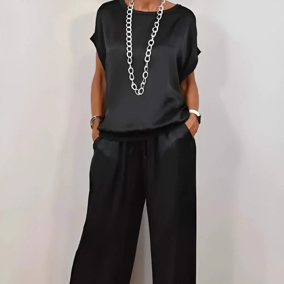 Ensemble satin femme élégant - Image 5